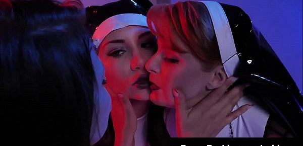  Eat My Bible! Raunchy Nun Penny Pax Anal With Adriana Chechik and Kayla Paris!